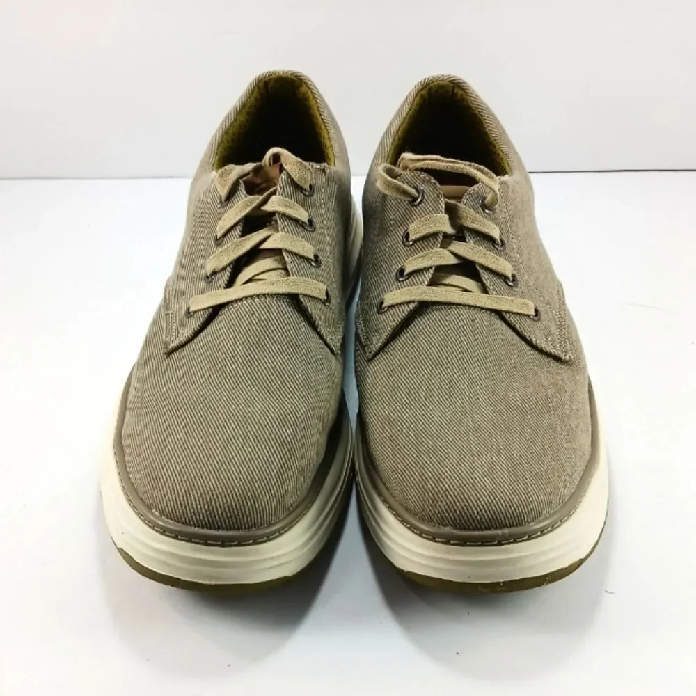 Skechers Moreno-Ederson Casual Canvas Lace-Up Oxford Sneaker Shoe Mens 13 Tan...